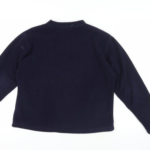 Bonmarché Blue Fleece V-Neck T-Shirt M