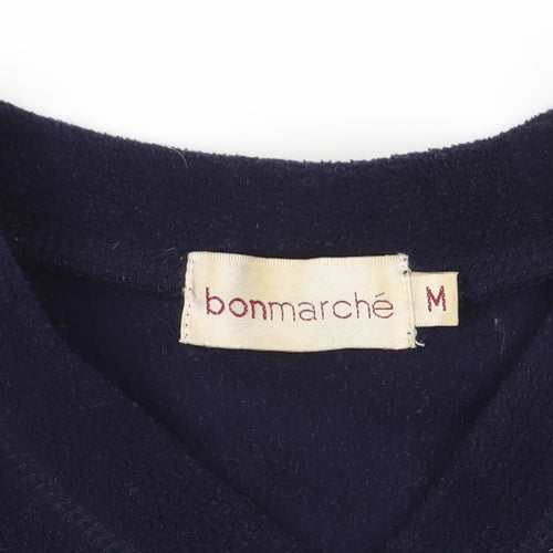 Bonmarché Blue Fleece V-Neck T-Shirt M