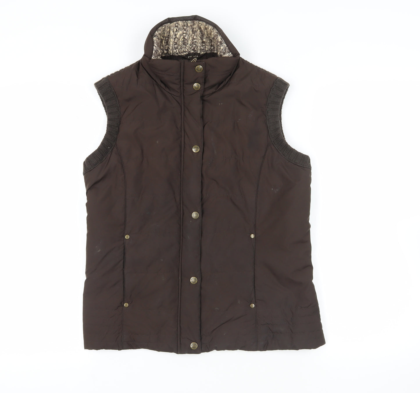 Marks and Spencer Brown Waistcoat - L Sleeveless Warm