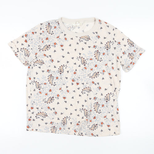 Marks and Spencer Beige Floral T-Shirt Size 10