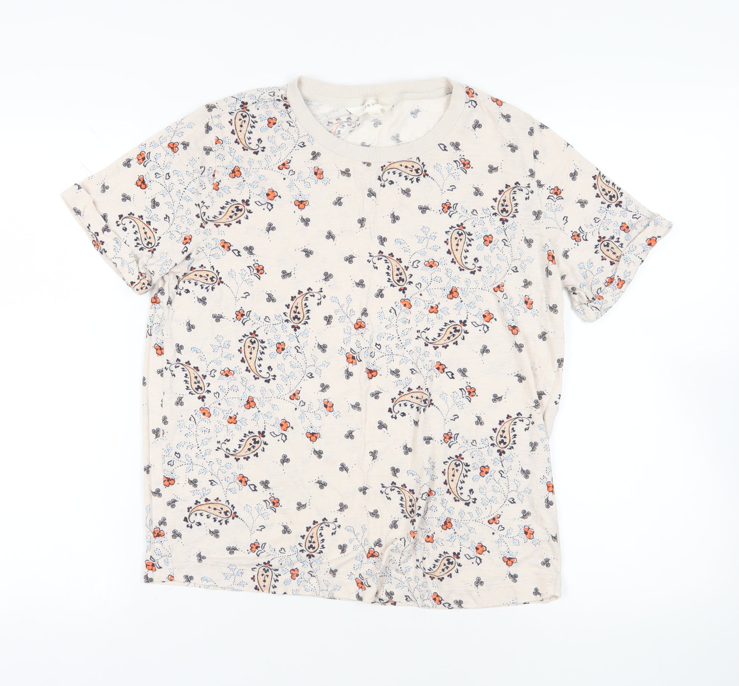 Marks and Spencer Beige Floral T-Shirt Size 10