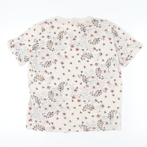 Marks and Spencer Beige Floral T-Shirt Size 10