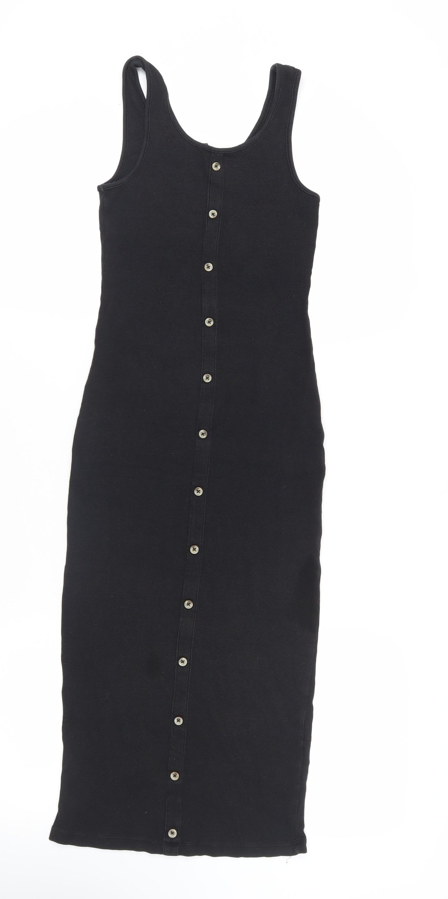 New Look Black Bodycon Midi Dress UK 8 - Classic Style