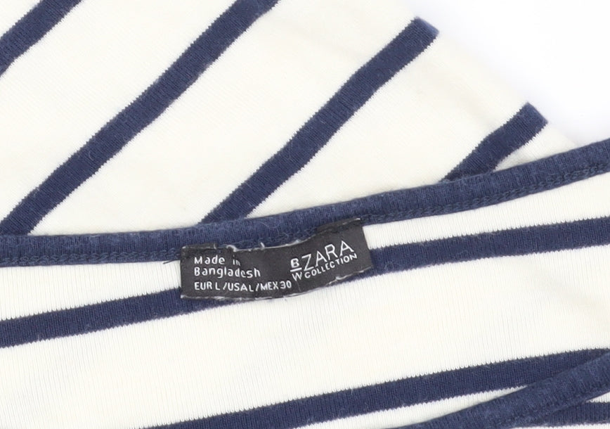 Zara L Multicoloured Striped T-Shirt Cotton