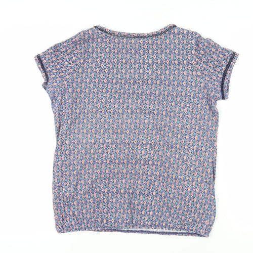 Next Multicoloured Geometric T-Shirt, Size 14, Casual Crew Neck