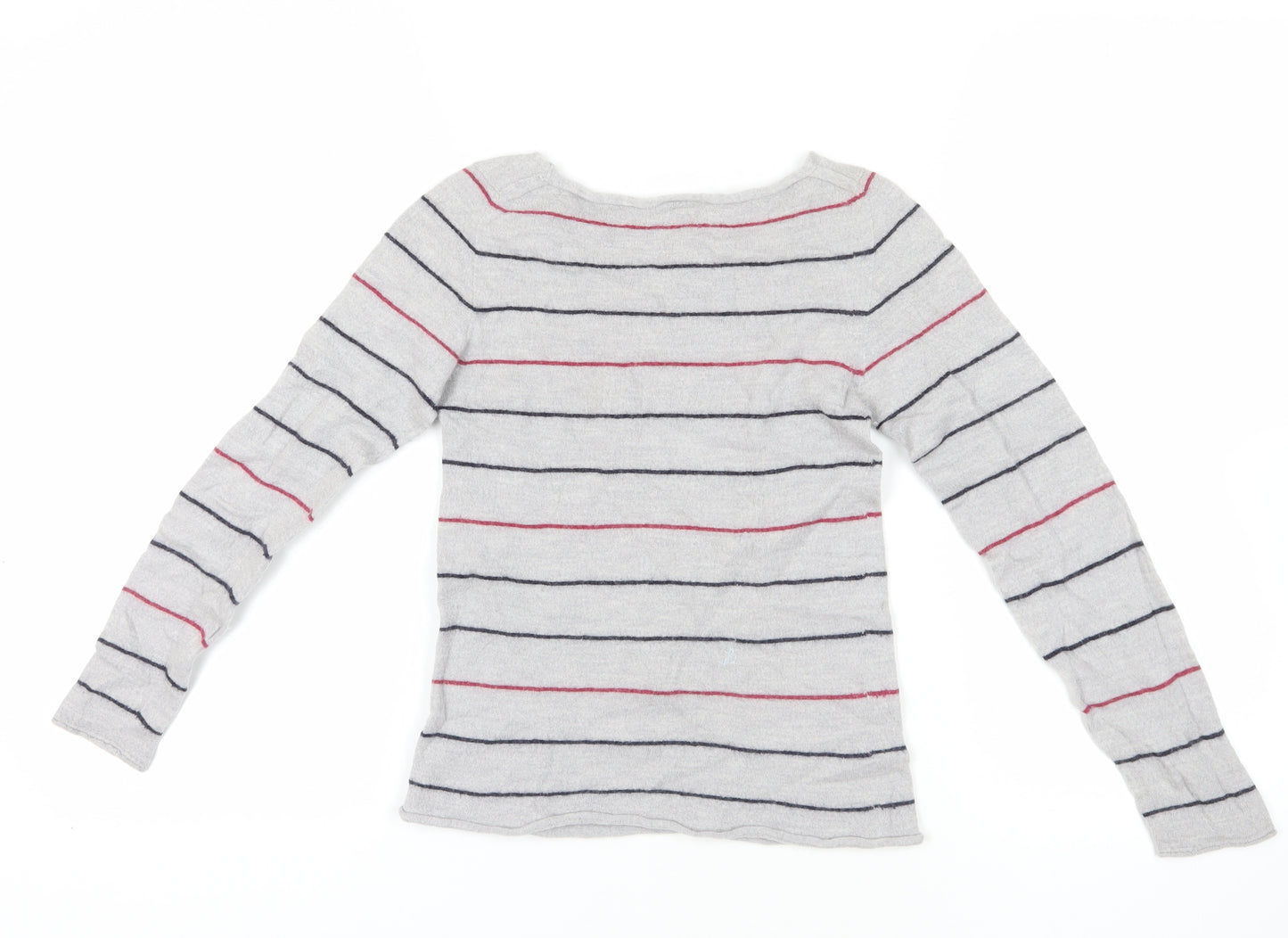 Celtic & Co. Grey Striped Merino Wool Jumper XS
