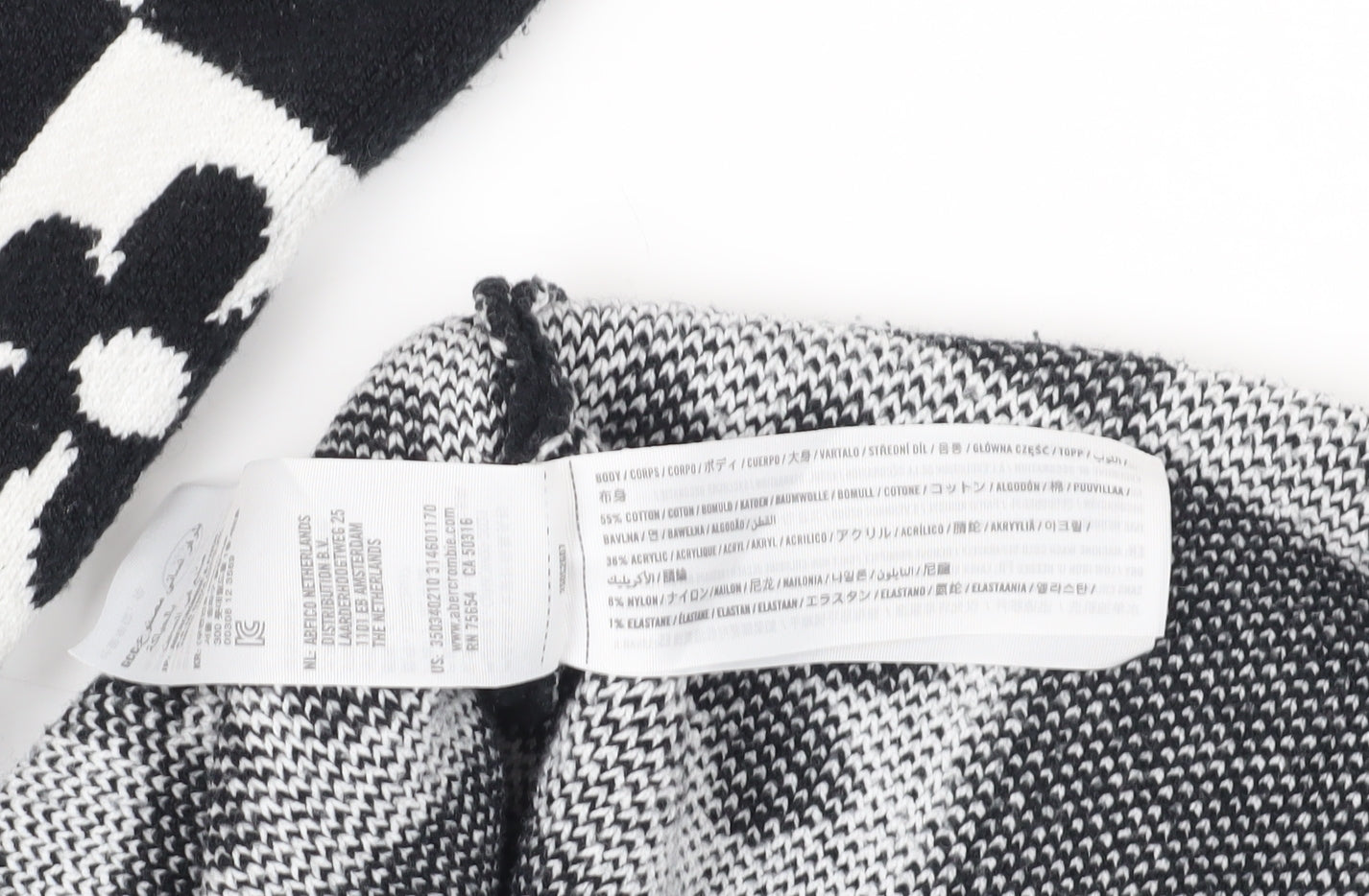 Hollister Black Geometric Knit Jumper Small