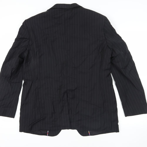 Marks & Spencer Autograph Black Striped Blazer, M (Chest 44)