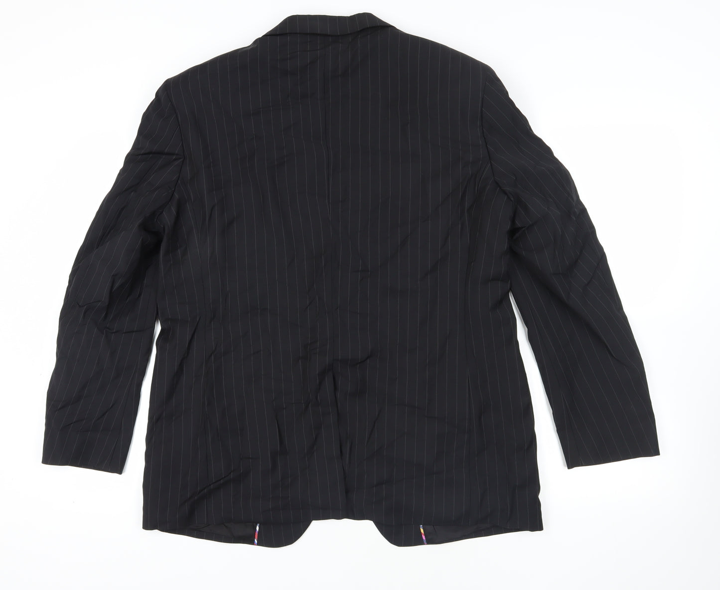 Marks & Spencer Autograph Black Striped Blazer, M (Chest 44)