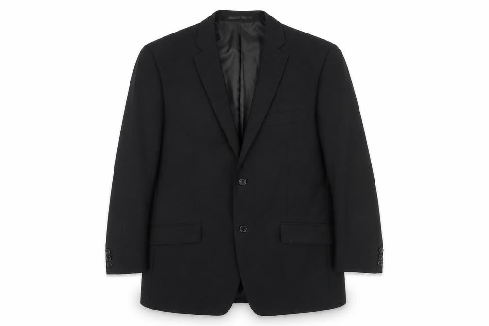 Front view of Charlton Gray Men's Black Blazer 42 Regular