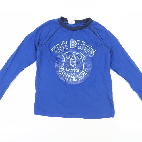 Everton Boys Blue Long Sleeve T-Shirt 9-10 Years