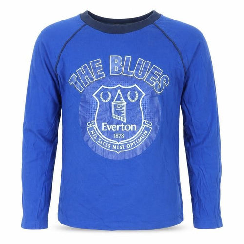 Everton Boys Blue Long Sleeve T-Shirt 9-10 Years