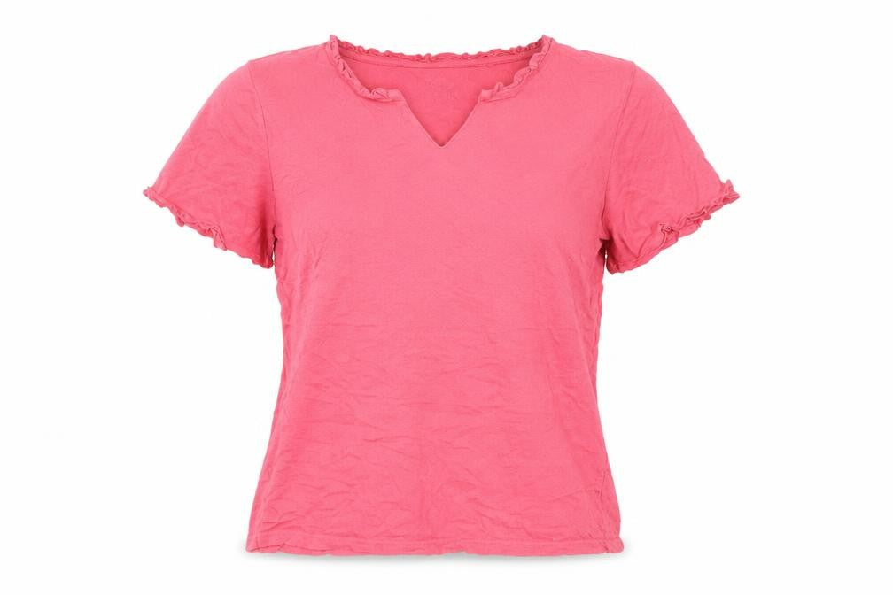 Damart Pink Organic Cotton T-Shirt, Short Sleeve