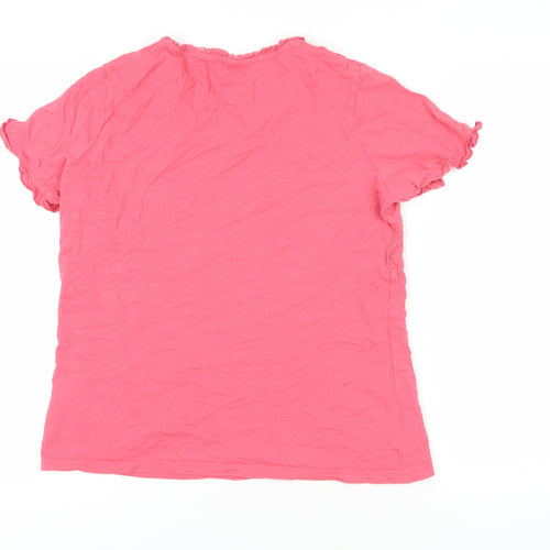 Damart Pink Organic Cotton T-Shirt, Short Sleeve