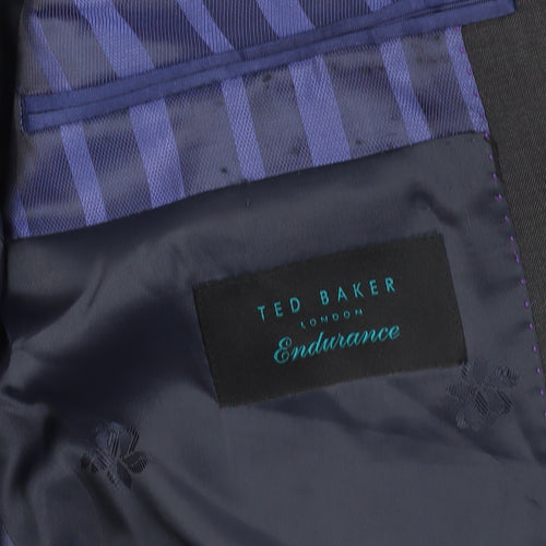 Ted Baker Black Wool Blazer, 40 Regular Fit