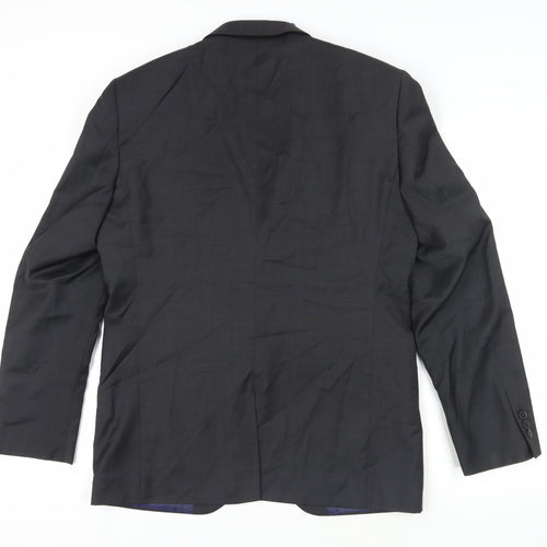 Next Black Wool Blend Two-Button Blazer - 40R
