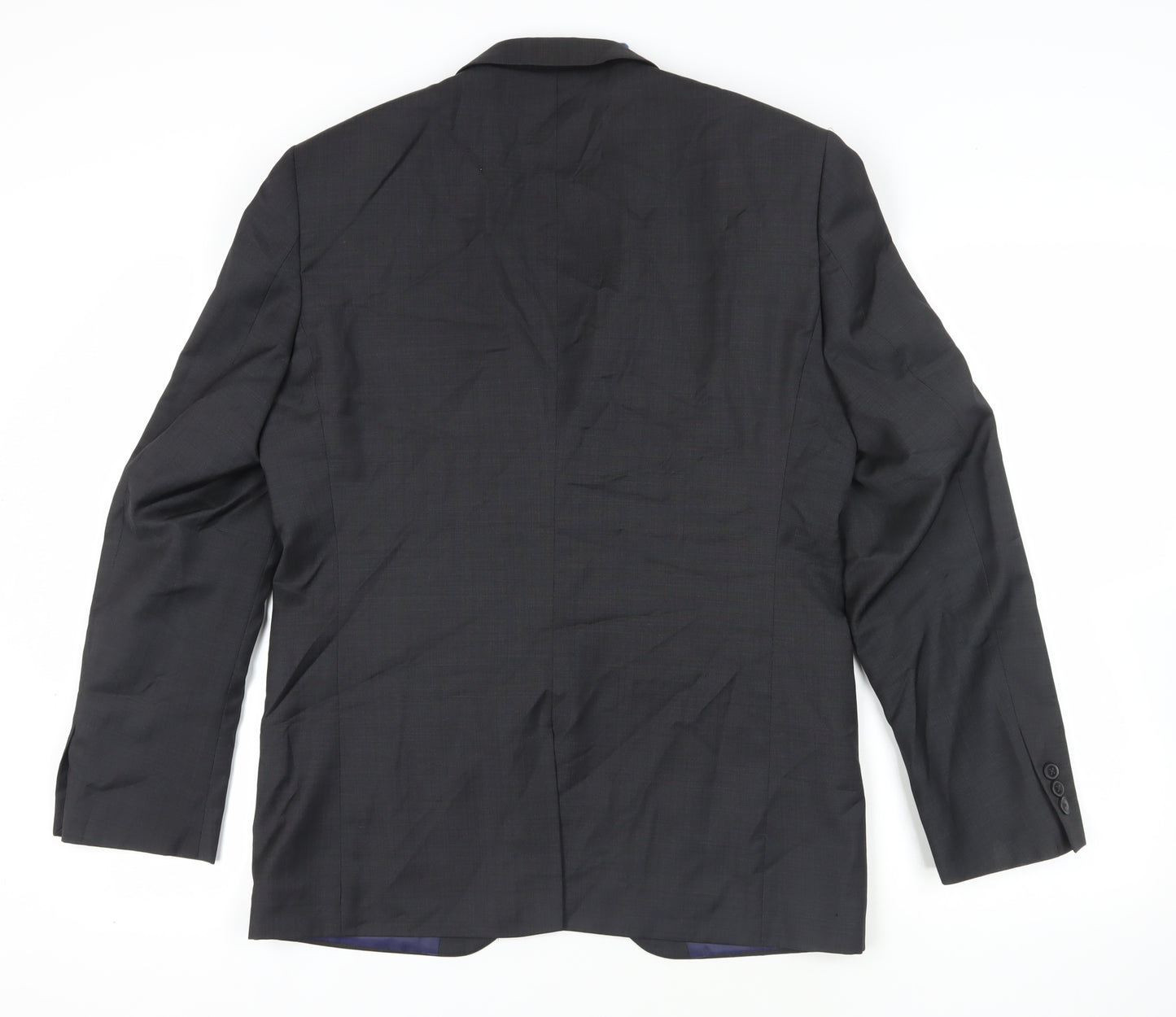 Next Black Wool Blend Two-Button Blazer - 40R