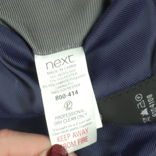 Next Black Wool Blend Two-Button Blazer - 40R