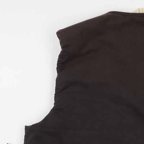 Arket Mens Brown Gilet Waistcoat Size L Zip