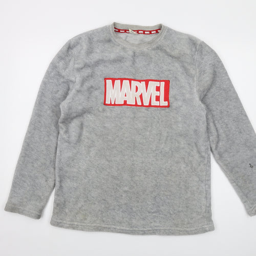 Marvel Mens Grey Polyester Pullover Sweatshirt Size L