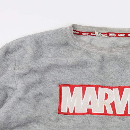 Marvel Mens Grey Polyester Pullover Sweatshirt Size L