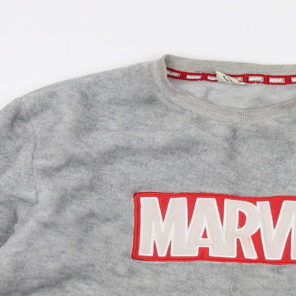 Marvel Mens Grey Polyester Pullover Sweatshirt Size L