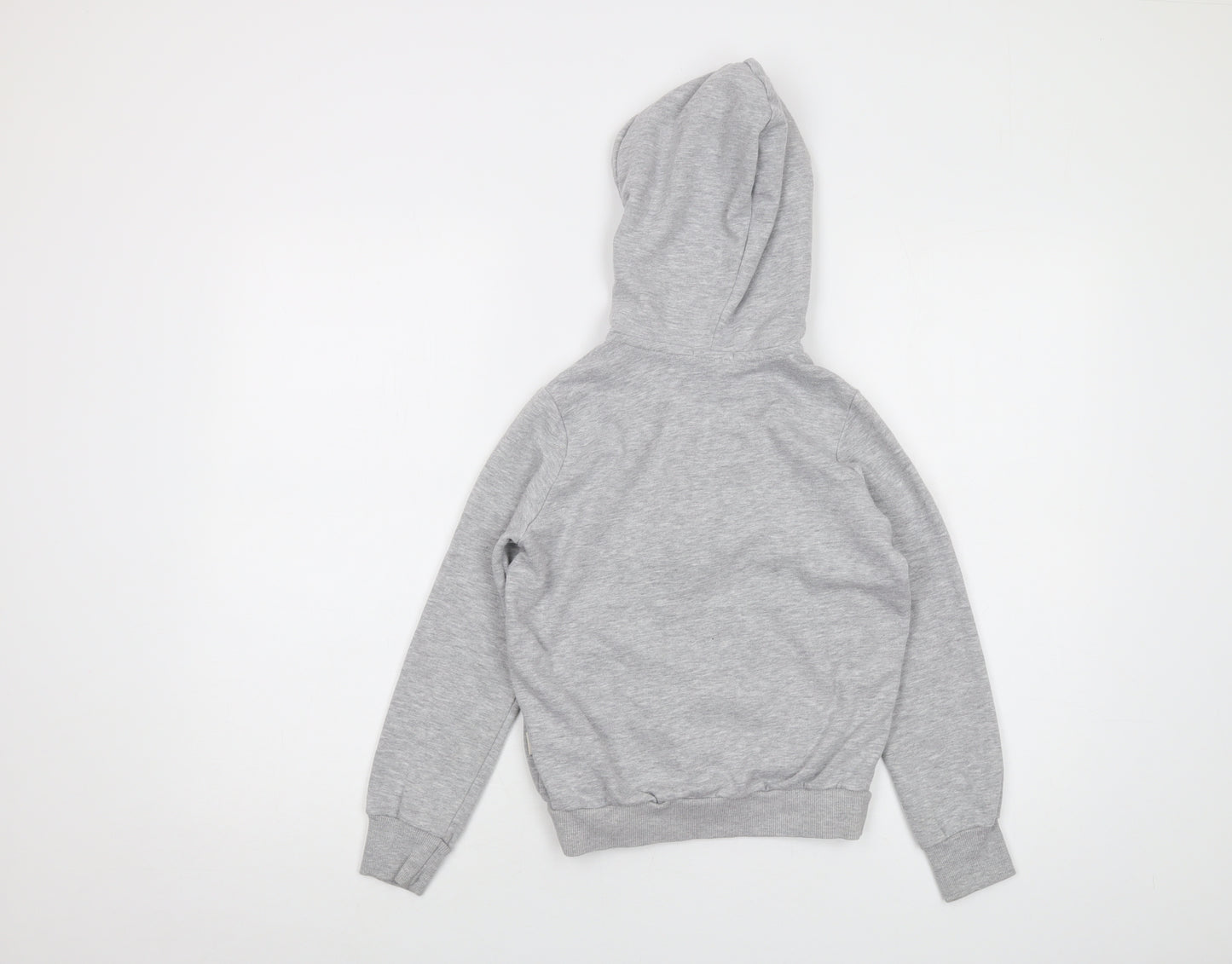 Kosiuko Girls Grey Cotton Full Zip Hoodie Size 10 Years Zip