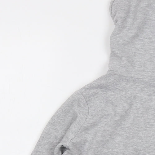 Kosiuko Girls Grey Cotton Full Zip Hoodie Size 10 Years Zip