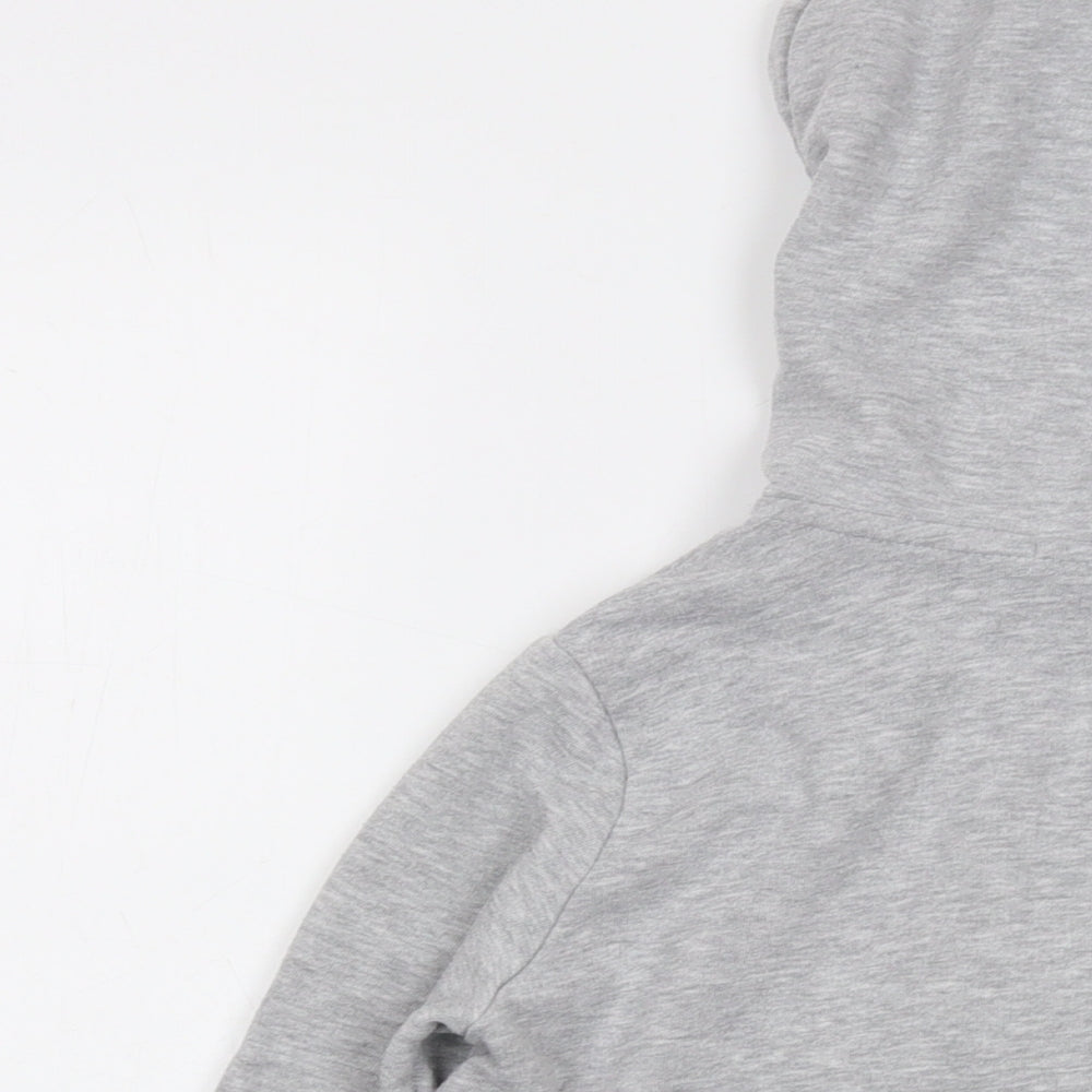 Kosiuko Girls Grey Cotton Full Zip Hoodie Size 10 Years Zip