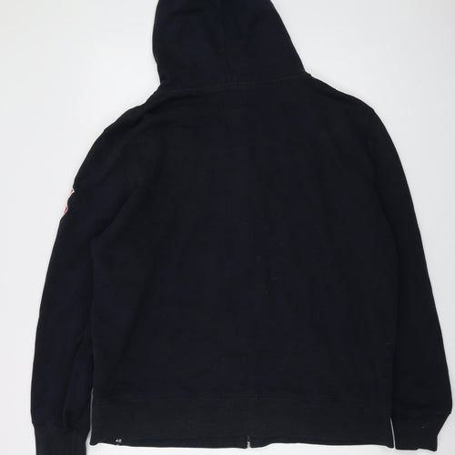 Red Sox Mens Blue Polyester Full Zip Hoodie Size 2XL