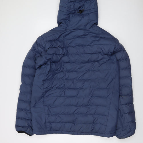 Finisterre Mens Blue Puffer Jacket Jacket Size M Zip