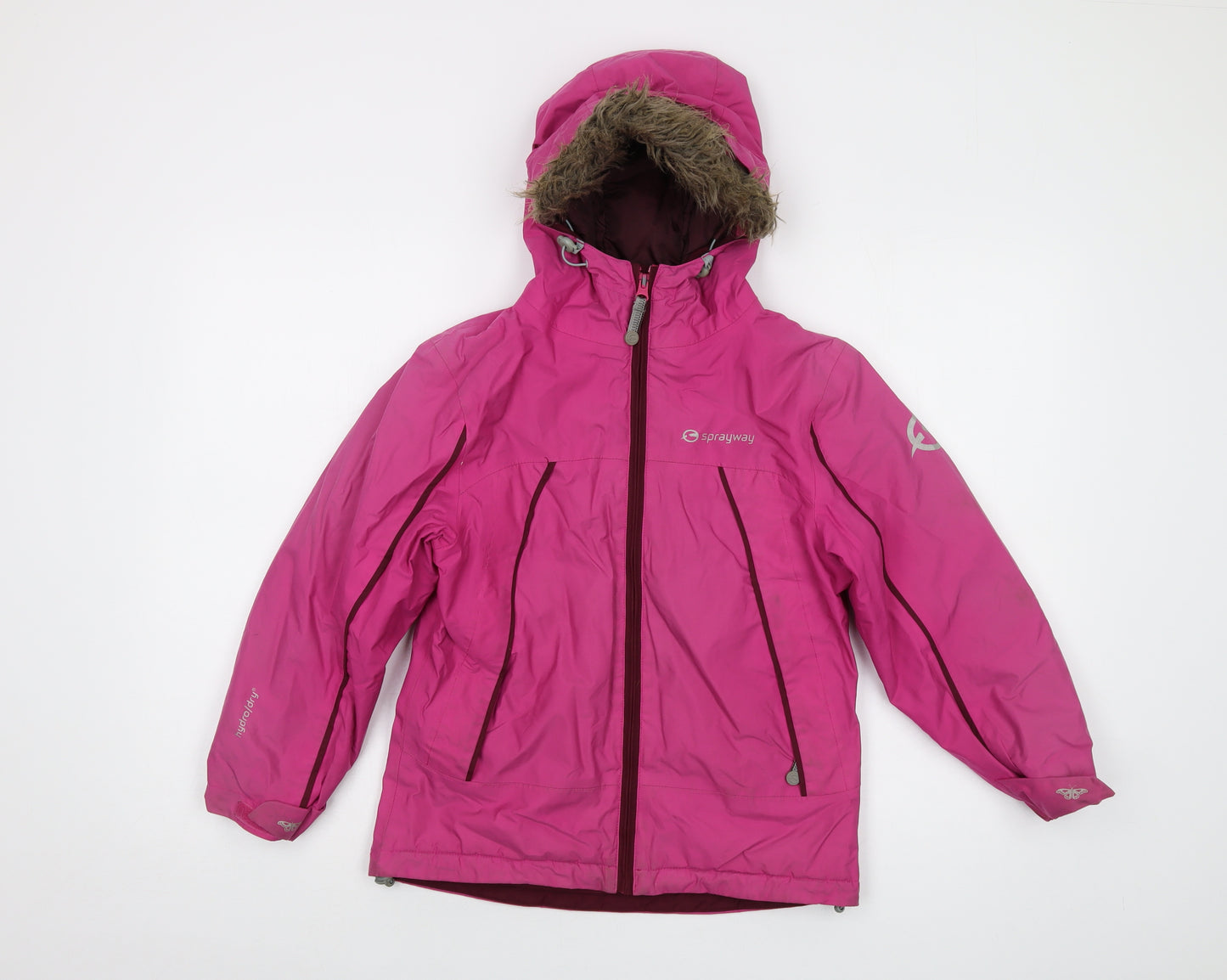 Sprayway Girls Pink Jacket Size 8-9 Years Zip