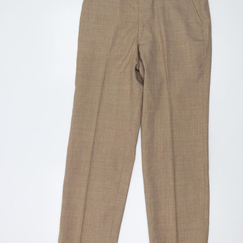 St Michael Mens Beige Polyester Trousers Size 32 in L29 in Regular Hook & Eye