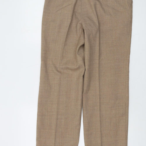 St Michael Mens Beige Polyester Trousers Size 32 in L29 in Regular Hook & Eye