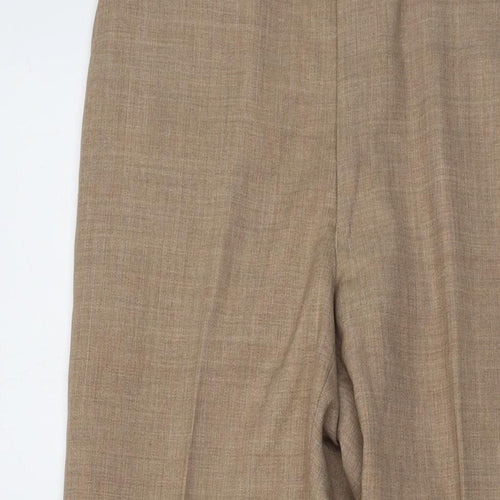 St Michael Mens Beige Polyester Trousers Size 32 in L29 in Regular Hook & Eye