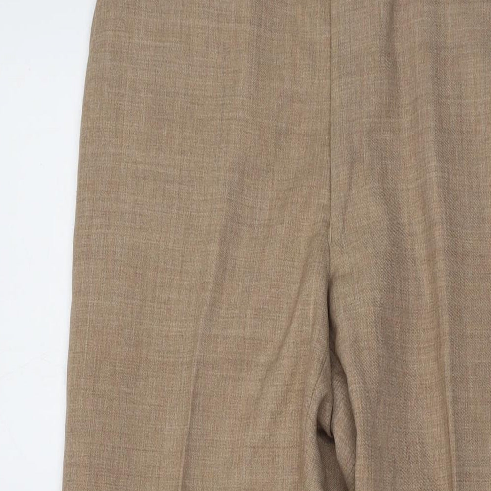 St Michael Mens Beige Polyester Trousers Size 32 in L29 in Regular Hook & Eye