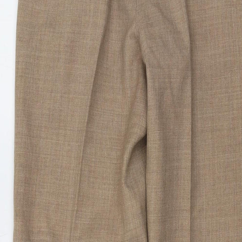 St Michael Mens Beige Polyester Trousers Size 32 in L29 in Regular Hook & Eye