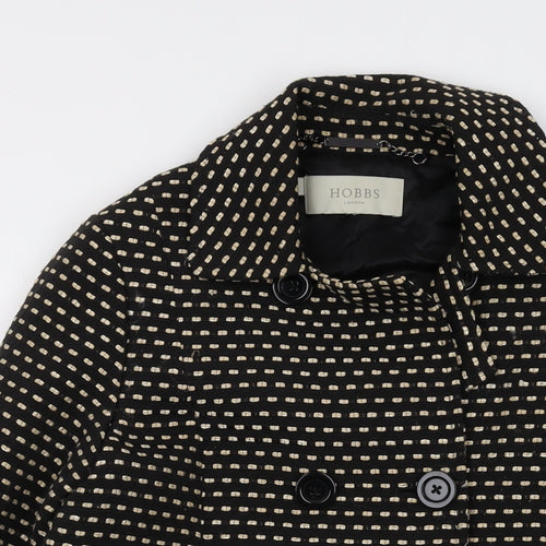 Hobbs Womens Black Geometric Jacket Size 8 Button