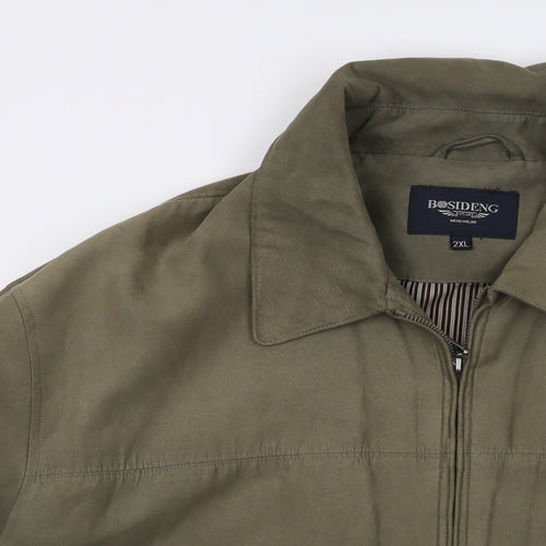 Bosideng Mens Brown Jacket Size 2XL Zip