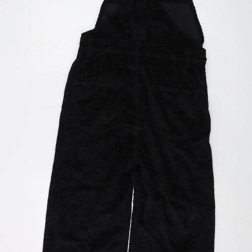 Fat Face Womens Black Cotton Dungaree One-Piece Size 10 Buckle