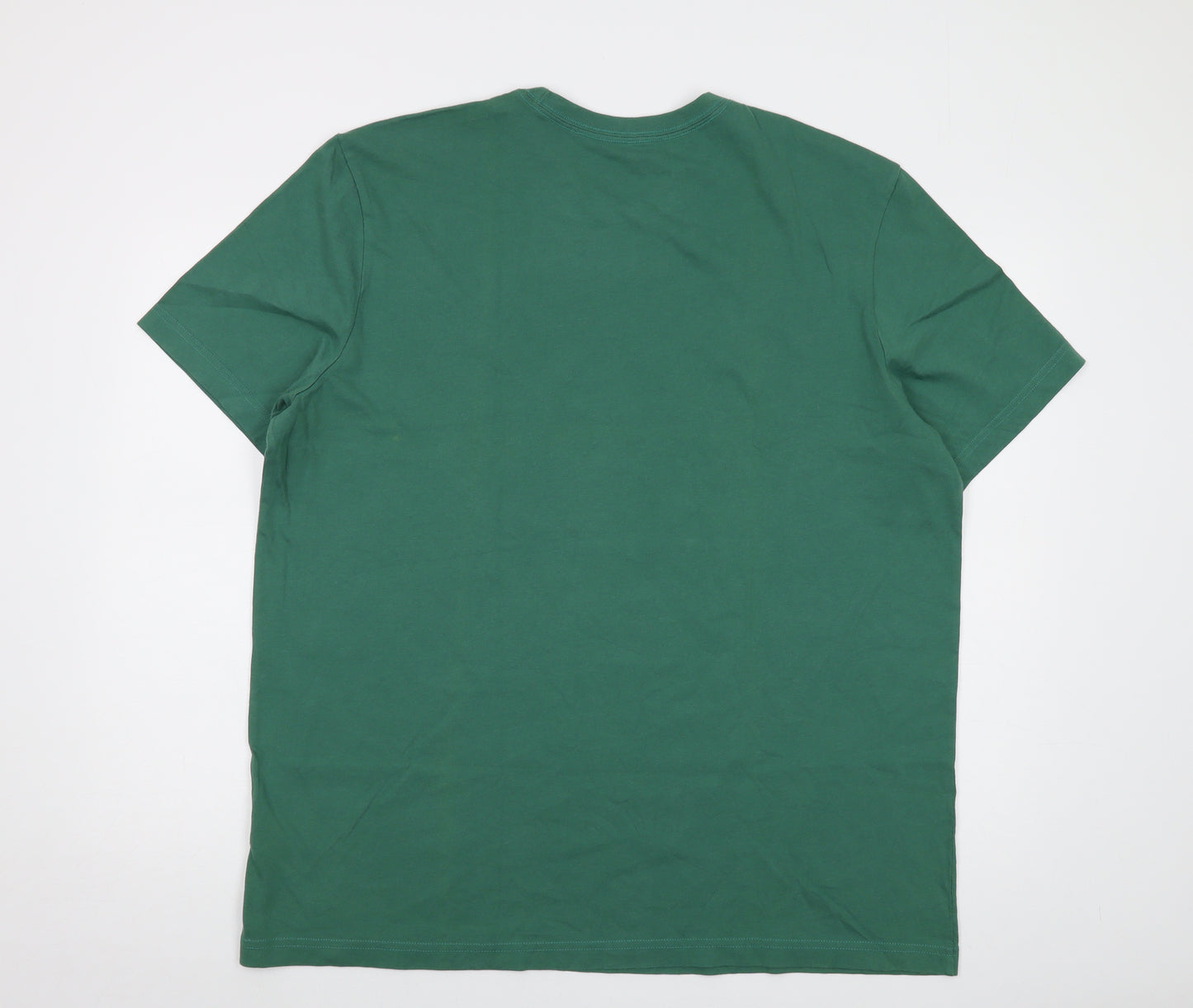 Life is Good Mens Green Cotton T-Shirt Size XL Crew Neck