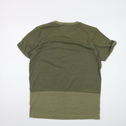 Nicholas Deakins Mens Green Cotton T-Shirt Size L Crew Neck