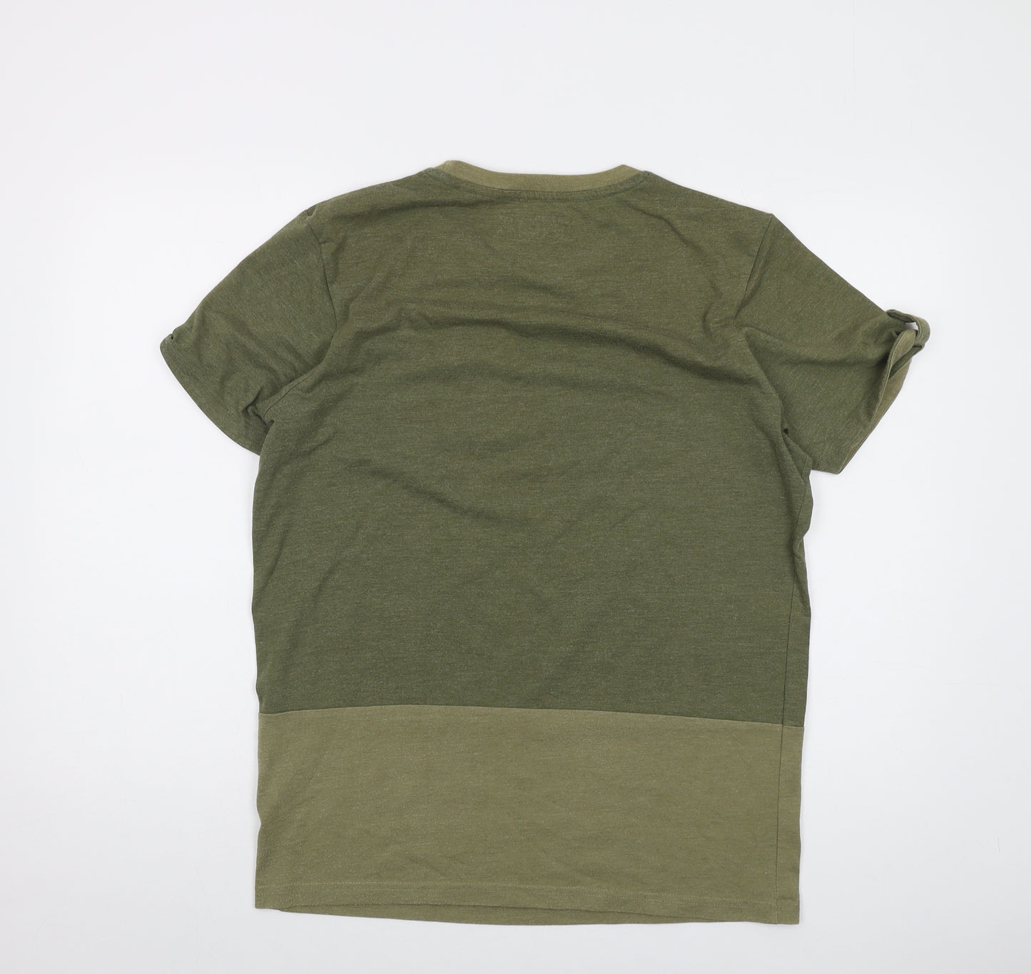 Nicholas Deakins Mens Green Cotton T-Shirt Size L Crew Neck
