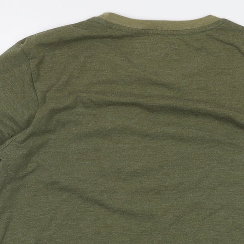 Nicholas Deakins Mens Green Cotton T-Shirt Size L Crew Neck