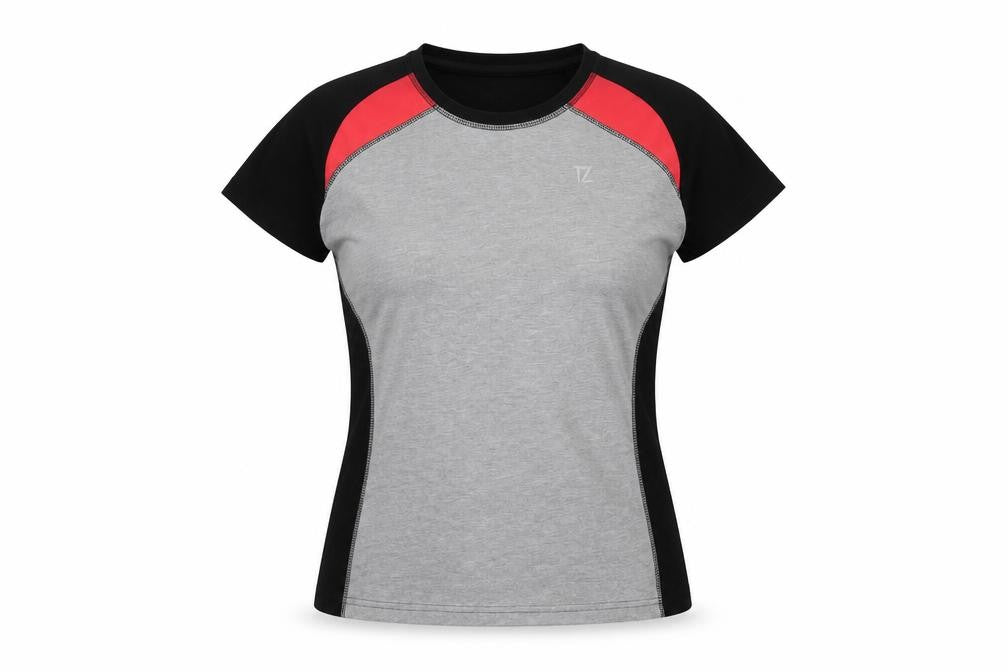 Training Zone Womens Black Cotton Basic T-Shirt Size 14 Round Neck Pullover