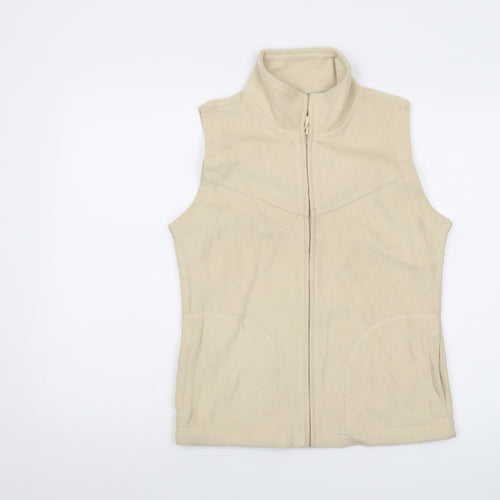 EWM Womens Beige Jacket Waistcoat Size 10 Zip