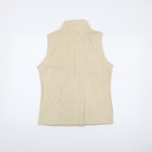 EWM Womens Beige Jacket Waistcoat Size 10 Zip