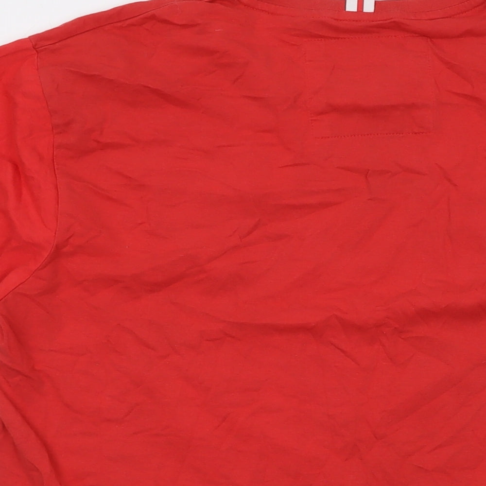 England Mens Red Cotton T-Shirt Size M Crew Neck - Fifa World Cup 2014