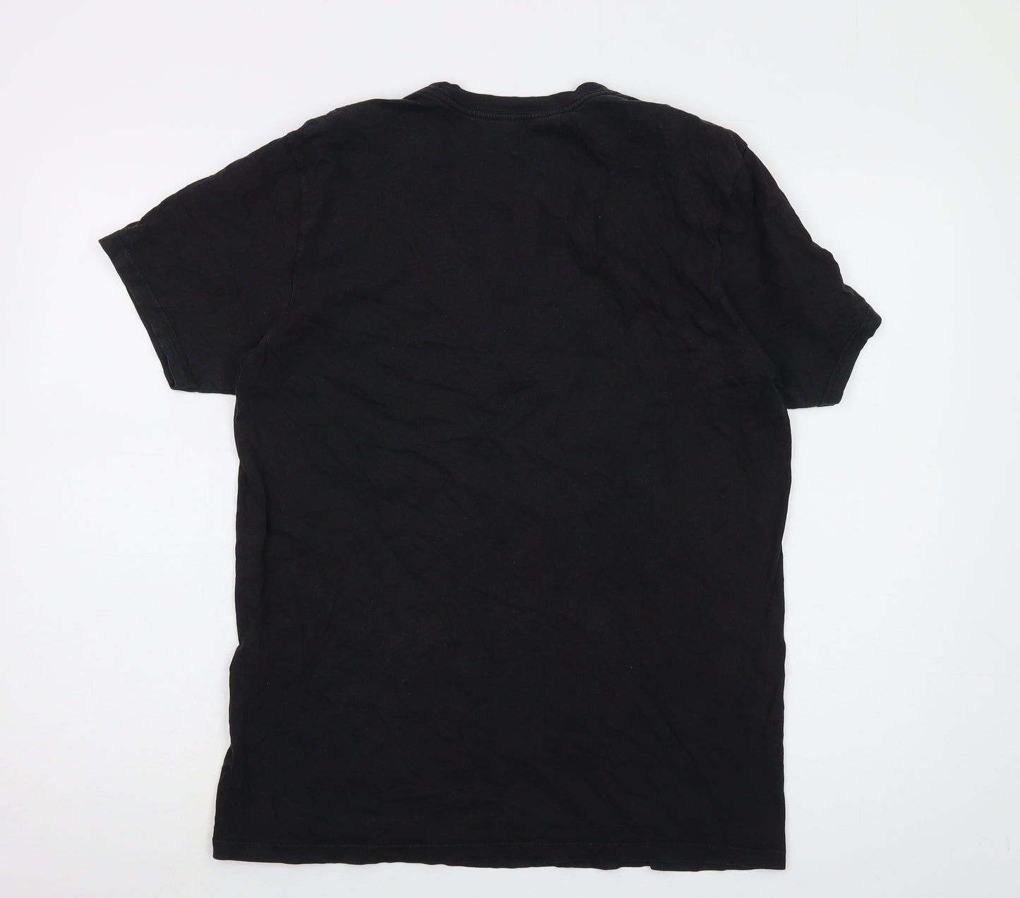 Calvin Klein Mens Black Cotton T-Shirt Size M Crew Neck