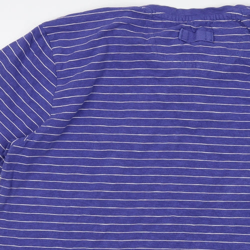 Fat Face Mens Blue Striped Cotton T-Shirt Size M Crew Neck